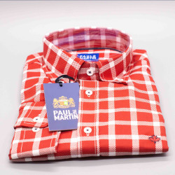 Chemise  homme Carrelé rouge