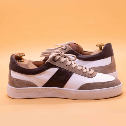 Sneakers White Brown Tennis