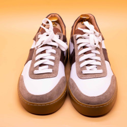 Sneakers White Brown Tennis