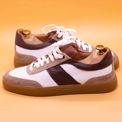 Sneakers White Brown Tennis